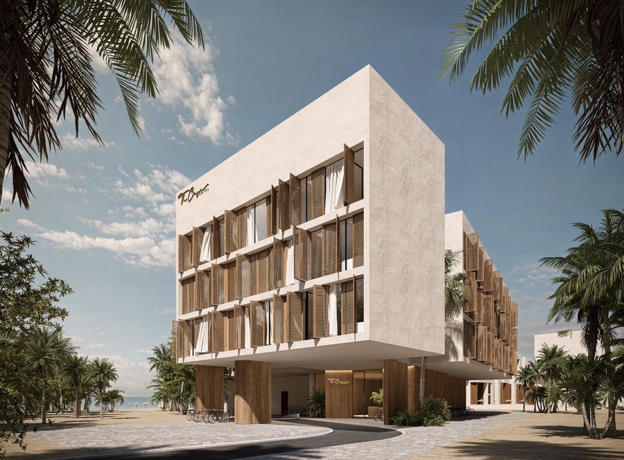 Hotel side view, artist's impression