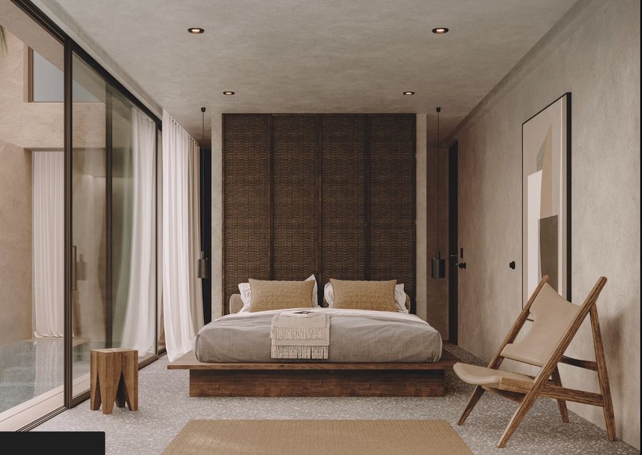 Residences interior bedroom, artist's impression