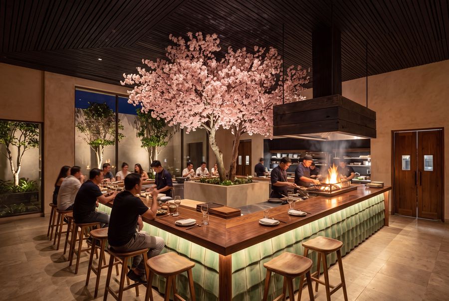 Sakura open kitchen, view 2, artist's impression